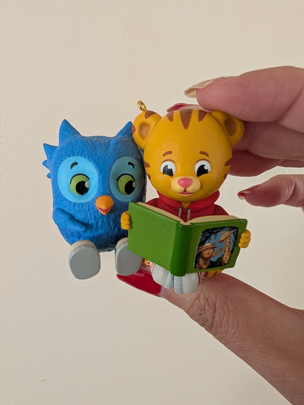 Hallmark Yellow Tiger & Blue Owl Ornament